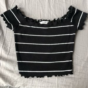 Off the shoulder crop top